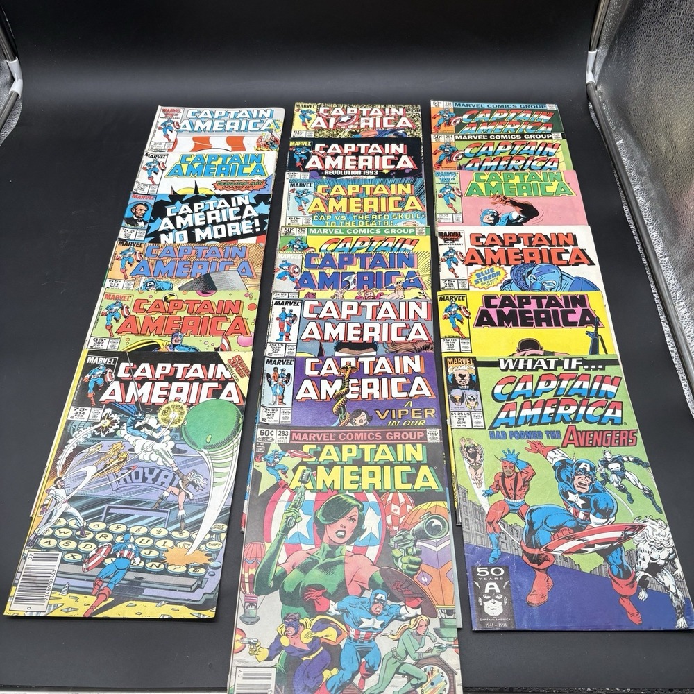 Marvel Captain America Comic Book Lot 18 Issues Mixed Good Bronze Copper Age - Picture 1 of 11
